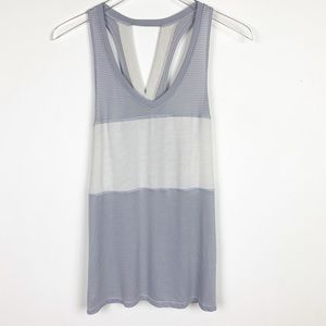 Lululemon White and Purple Tank Top